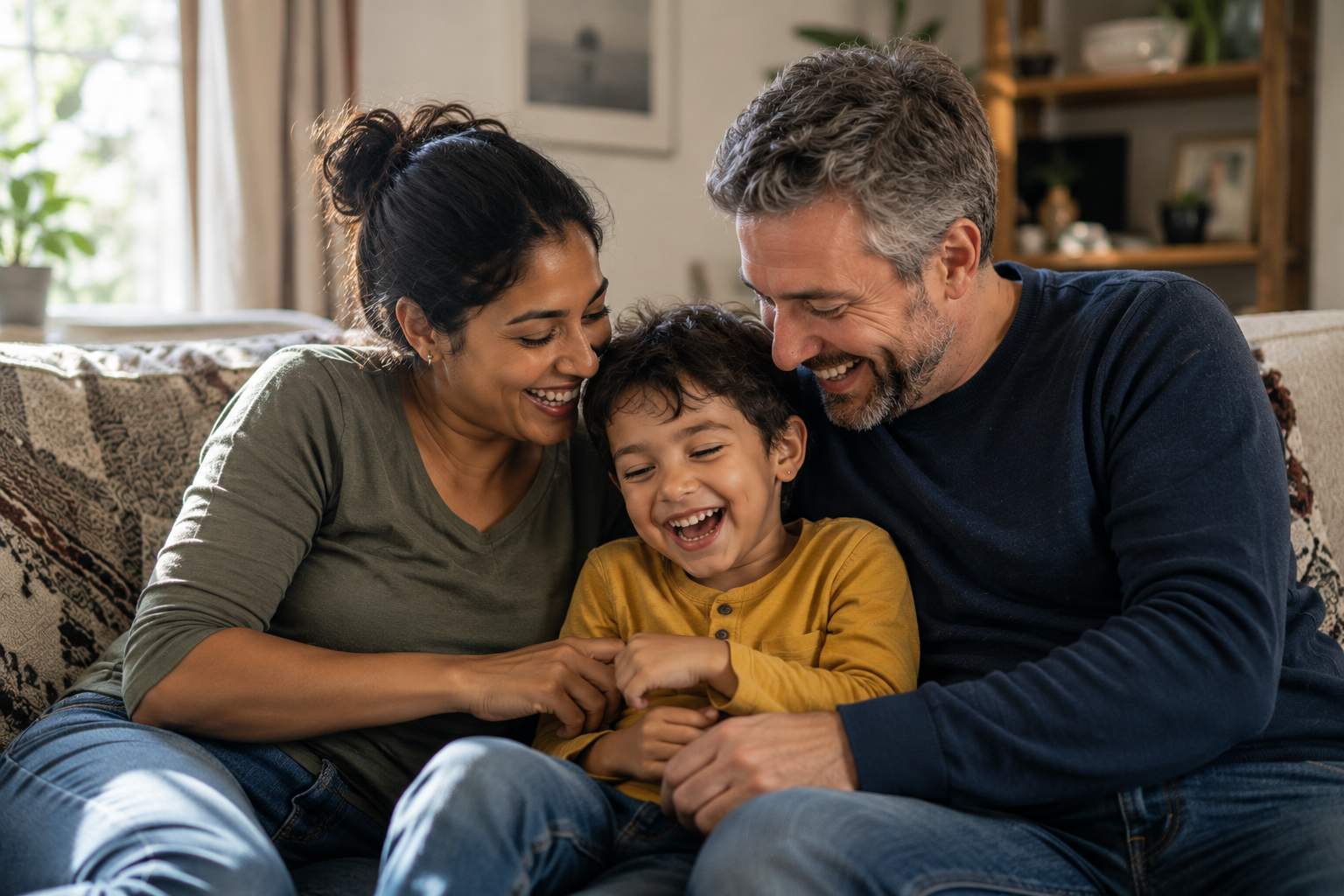 Happy family protected by life insurance planning
